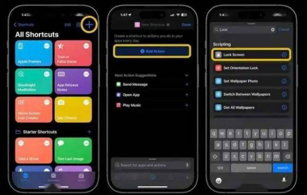 南江苹果14锁屏维修店分享iPhone14升级iOS16.4后如何创建锁屏快捷方式 