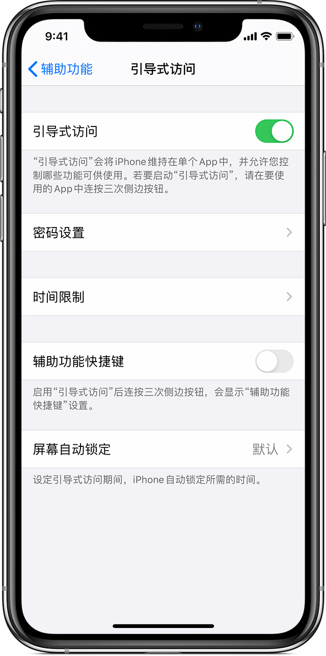 南江苹果手机维修分享如何在 iPhone 上退出引导式访问 